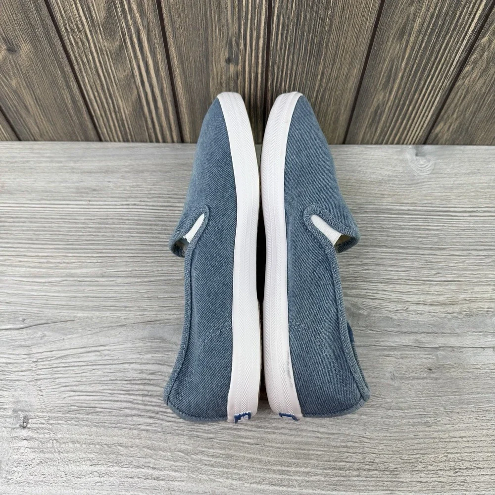 Keds Double Decker Slip On Denim Blue Canvas Sneakers Women's Size 8.5 Casual